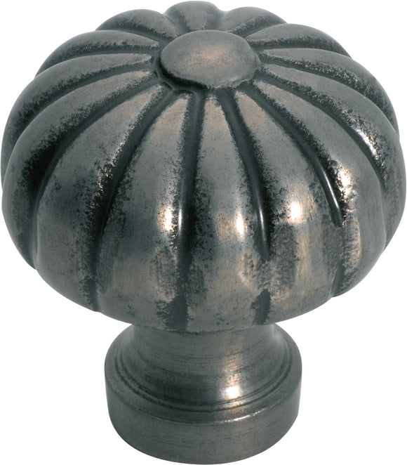 Cupboard Knob Fluted Iron Polished Metal D32xP36mm