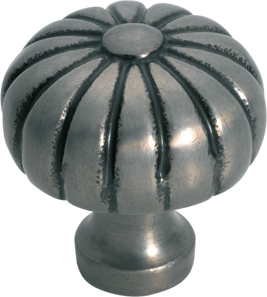 Cupboard Knob Fluted Iron Polished Metal D38xP42mm