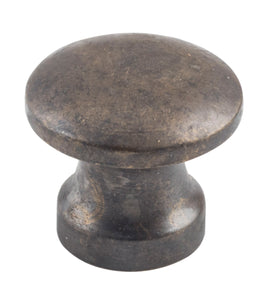 Cupboard Knob Curved Antique Brass D13xP11mm