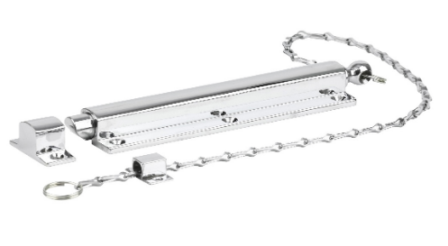 Drake & Wrigley 1482 Heavy Duty Spring Chain Bolt In 4 Colours : Chrome ,Florentine Bronze ,Brass Plate ,Satin Chrome Plate