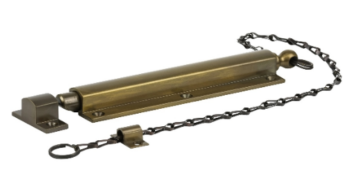 Drake & Wrigley 1482 Heavy Duty Spring Chain Bolt In 4 Colours : Chrome ,Florentine Bronze ,Brass Plate ,Satin Chrome Plate