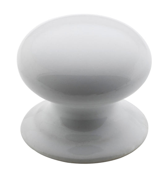Cupboard Knob White Porcelain Round D35xP31mm