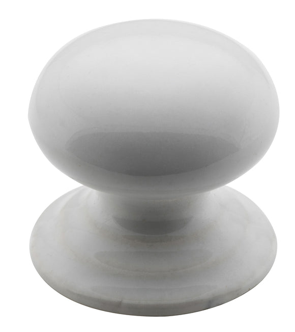Cupboard Knob White Porcelain Round D38xP37mm