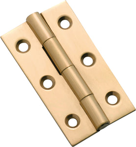 Cabinet Hinge Fixed Pin Polished Brass H50xW28mm