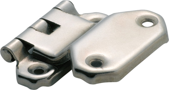 Cabinet Hinge Sheet Brass Fold Over Offset Satin Nickel H42xW45mm