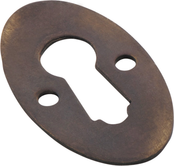 Cupboard Escutcheon Oval Antique Brass H28XW16mm