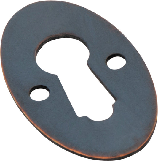 Cupboard Escutcheon Oval Antique Copper H28XW16mm