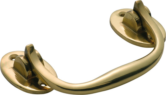 Trunk Handle Polished Brass H68xL120mm