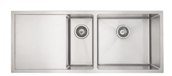 MERCER DV403R SHEFFIELD 1 & 1/4 DOUBLE BOWL WITH DRAINER ON THE RIGHT/LEFT