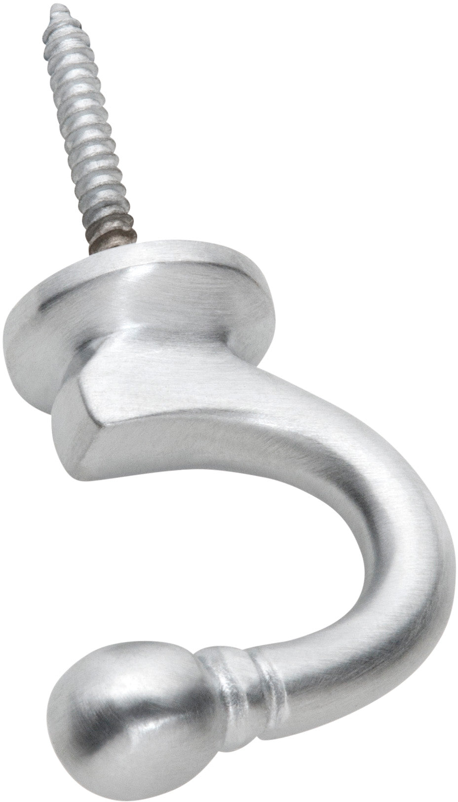 Curtain Tie Back Hook Standard Satin Chrome P45mm
