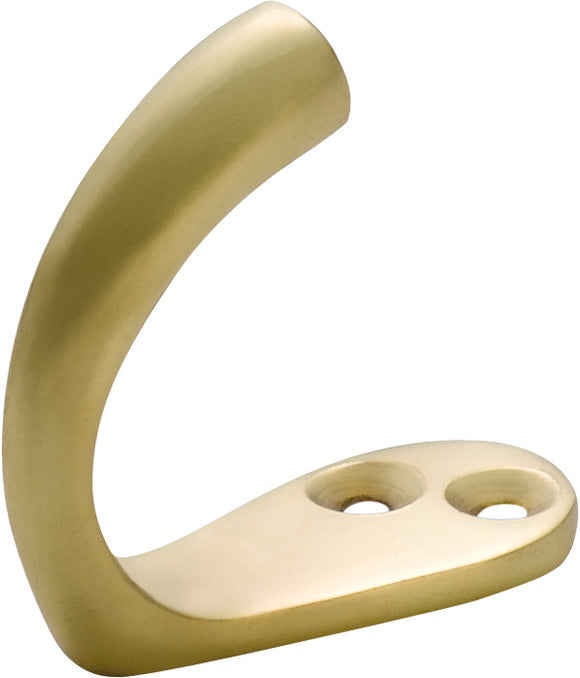 Robe Hook Single Polished Brass H45xP42mm