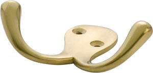 Robe Hook Double Polished Brass H75xP30mm