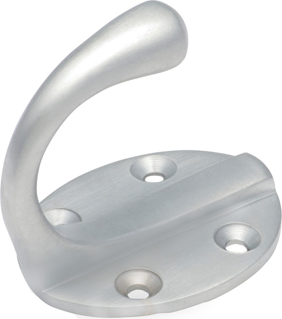 Robe Hook Single Oval BP Satin Chrome H50xP42mm