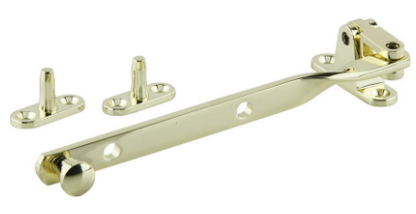 Jaeco Short Fanlight Stay 200mm Top Hung Windows In 6 Colours : Brass Plate ,Chrome ,Florentine Bronze ,Satin Chrome ,Satin Nickel ,White