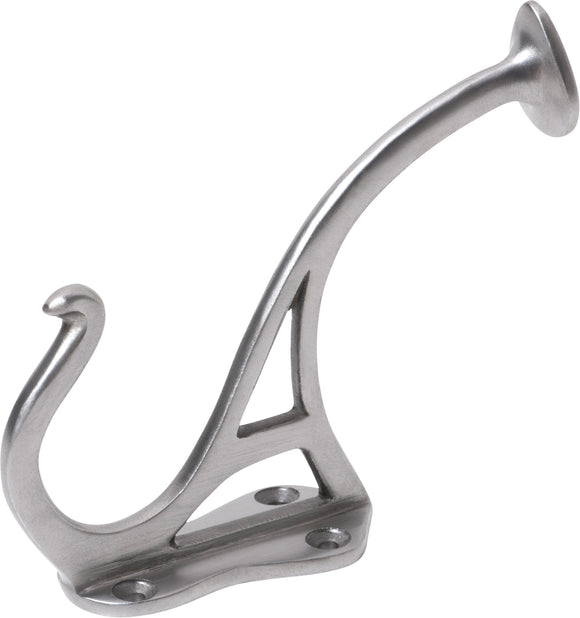 Hat & Coat Hook Circular End Iron Polished Metal H115xP90mm