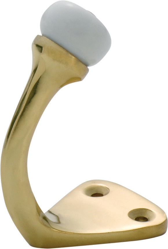 Robe Hook Porcelain Tip Polished Brass H45xP70mm