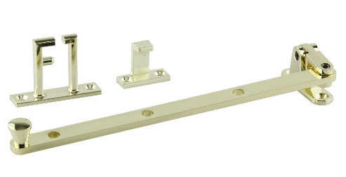 Jaeco Short Casement Stay 240mm Side Hung Windows In 6 Colours : Brass Plate ,Chrome ,Florentine Bronze ,Satin Chrome ,Satin Nickel ,White