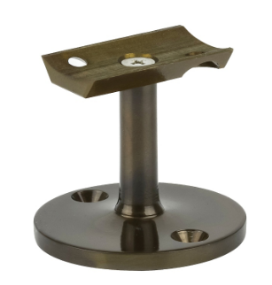 Drake & Wrigley 1030 Short Concave Hand Rail Bracket In 4 Colours : Chrome Plate ,Florentine Bronze,Brass Plate,Satin Chrome Plate