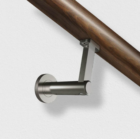 Mardeco S-Line 9030 Handrail Bracket Round Base - Wall Mount Available In 4 Colours : Black ,Bronze ,Brushed Nickel ,Satin Chrome