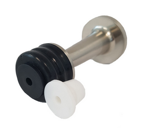 MILES NELSON DOOR STOP & HOLDER TAPERED SATIN NICKEL