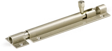 Jaeco Brass Socket Bolt 25mm Wide Satin Nickel - Length In 7 Sizes : 38mm ,50mm ,75mm ,100mm ,125mm ,150mm ,200mm