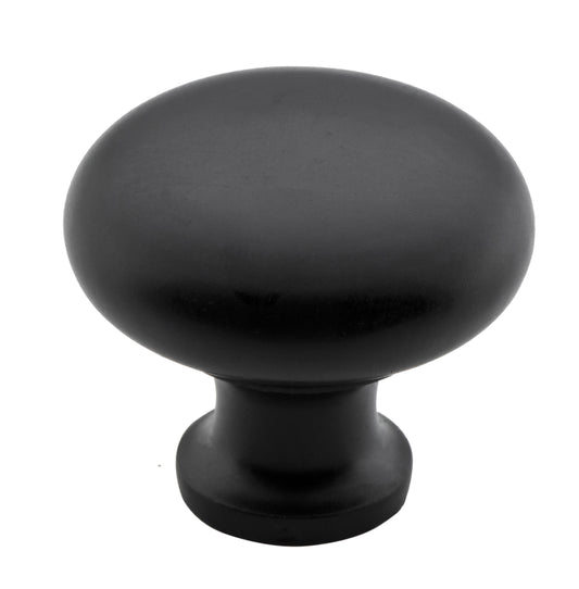 Cupboard Knob Round Iron Matt Black D25xP24mm
