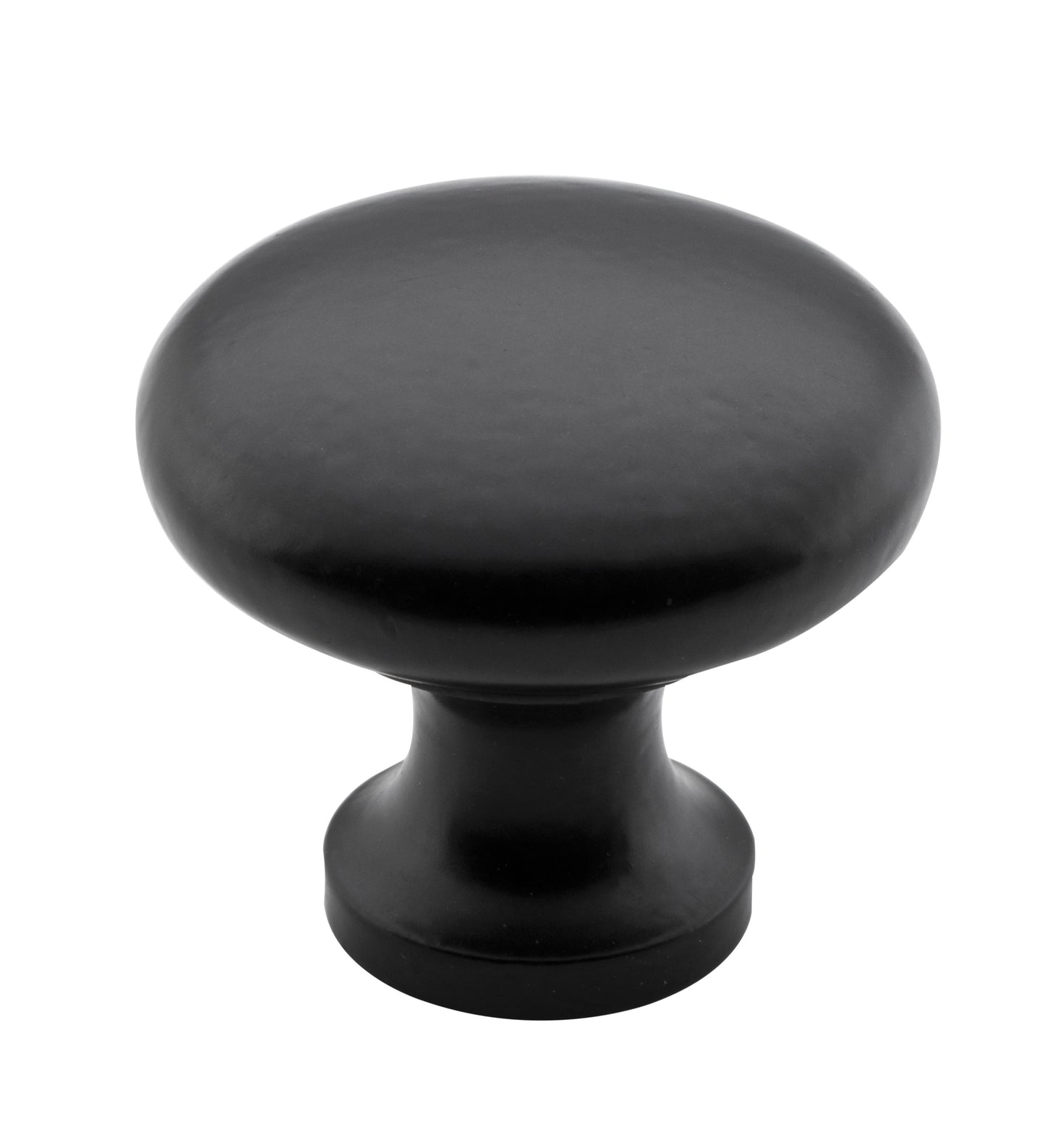 Cupboard Knob Round Iron Matt Black D32xP30mm