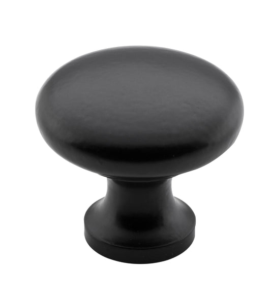 Cupboard Knob Round Iron Matt Black D32xP30mm