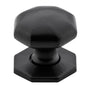 Cupboard Knob Octagonal Iron Matt Black D32xP36mm