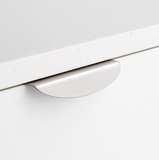 Kethy Edge Pull Curved 224mm O/A 1.5mm x 192mm C to C Available In 4 Colours :Graphite Powder Coat #3,Black Powder Coat Matt#8,Stainless Steel,White Powder Coat #3