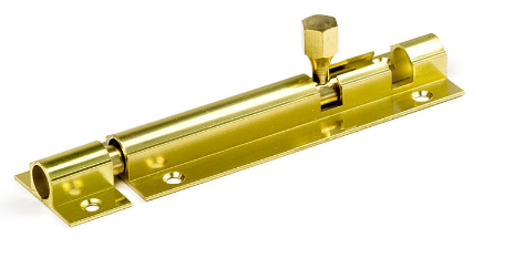 Jaeco Heavy Duty Brass Socket Bolt 32mm Wide Polished Brass - Length In 5 Sizes : 75mm ,100mm ,125mm ,150mm ,200mm
