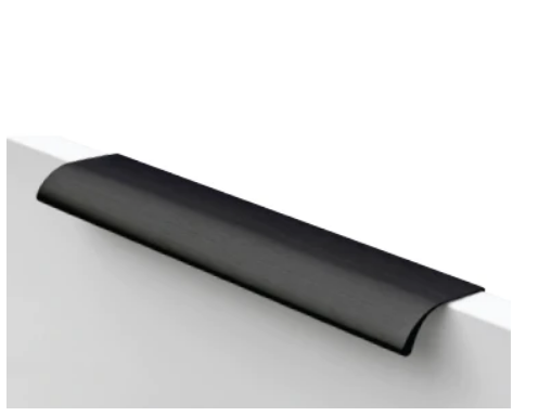 ELITE LUCIA OVERLAY PULL HANDLE HOLE CENTRE AVAILABLE IN 4 SIZES : 32MM ,50MM ,128MM ,256MM SATIN BLACK