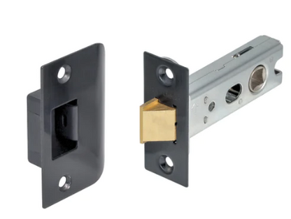 JNF 6070 Tubular Latch 57mm Heavy Duty SS with D Strike Finish Available In 4 Colours : Black ,Bronze ,Satin Brass ,Stainless steel