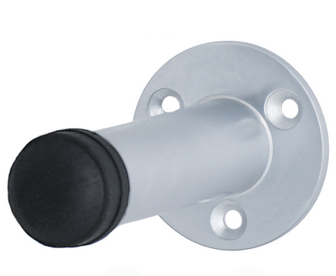 MILES NELSON DOOR STOP WALL MOUNT 90MM ON BRASS  IN 3 COLOURS : SATIN CHROME ,SATIN GRAPHITE ,SATIN NICKEL