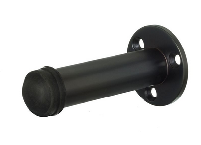 MILES NELSON DOOR STOP WALL MOUNT 90MM ON BRASS  IN 3 COLOURS : SATIN CHROME ,SATIN GRAPHITE ,SATIN NICKEL