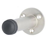 MILES NELSON DOOR STOP WALL MOUNT 90MM ON BRASS  IN 3 COLOURS : SATIN CHROME ,SATIN GRAPHITE ,SATIN NICKEL