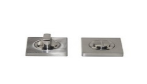 Sylvan Square Bathroom Turn and Emerg. Release 50mm & 55mm Dia - Satin Nickel Plate Finish