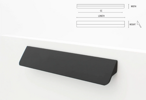 ELITE TOLEDO PULL HANDLE HOLE CENTRE 128MM ( LENGTH : 200MM x WIDTH : 20MM x HEIGHT : 38MM ) MATT ANODIZED ,COBALT BLACK