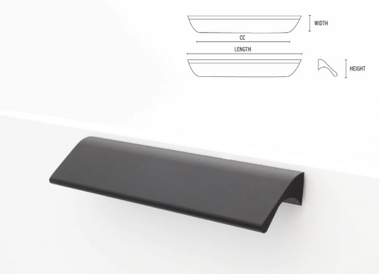 ELITE ALVARO PULL HANDLE HOLE CENTRE 96MM ( LENGTH : 150MM x HEIGHT : 25MM x WIDTH : 27MM ) MATT CHROME ,MATT BLACK