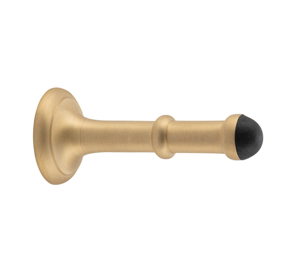 Door Stop Concealed Fix Large Satin Brass D43xP100mm