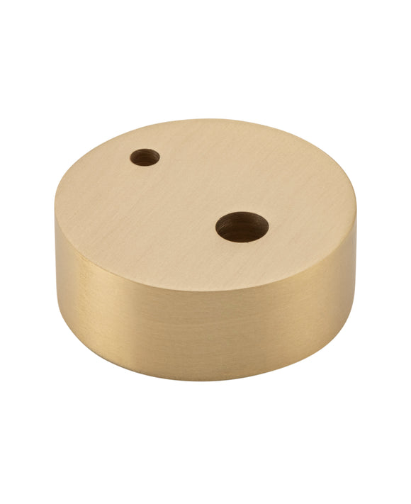 Door Stop Spacer Oval Satin Brass H15xD40mm