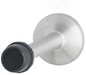 MILES NELSON DOOR STOP ROUND TAPERED WALL MOUNT IN 2 COLOURS : SATIN CHROME ,STAINLESS STEEL