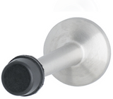 MILES NELSON DOOR STOP ROUND TAPERED WALL MOUNT IN 2 COLOURS : SATIN CHROME ,STAINLESS STEEL