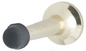 MILES NELSON DOOR STOP CLASSIC ROUND TAPERED WALL MOUNT BLACK TIP IN 3 COLOURS : SATIN GRAPHITE ,POLISHED BRASS ,SATIN CHROME