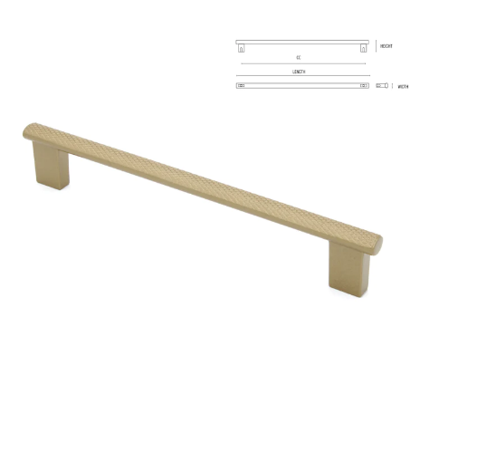 ELITE MOLETO PULL HANDLE HOLE CENTRE 160MM & 320MM BRUSHED GOLD