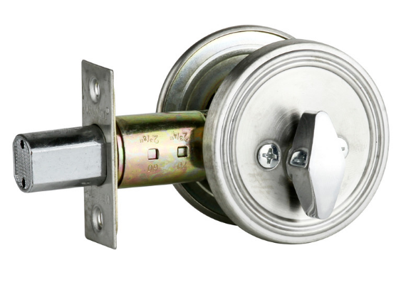 Sylvan Single Cylinder Deadbolt with Turn - Polished brass & Stainless steel