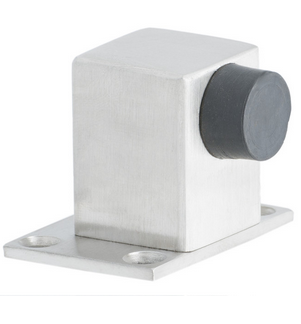 MILES NELSON DOOR STOP SQUARE FLOOR MOUNT STAINLESS STEEL