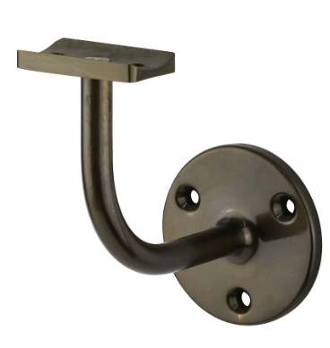 Drake & Wrigley 1032C Concave Hand Rail Bracket In 4 Colours : Florentine Bronze ,Chrome Plate ,Satin Chrome Plate ,Brass Plate