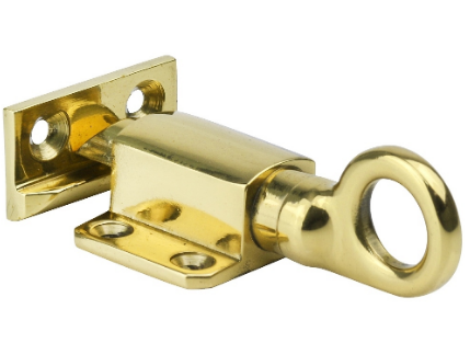 Drake & Wrigley 4120 Ring Pull Spring Catch In 7 Colours : Chrome ,Florentine Bronze ,Oil Rubbed Bronze ,Brass ,Satin Bronze ,Satin Chrome ,Satin Nickle