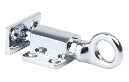 Drake & Wrigley 4120 Ring Pull Spring Catch In 7 Colours : Chrome ,Florentine Bronze ,Oil Rubbed Bronze ,Brass ,Satin Bronze ,Satin Chrome ,Satin Nickle